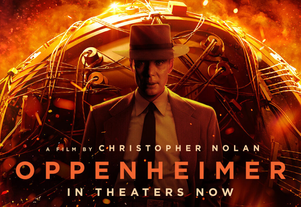 Pster image of Oppenheimer won highest 5 awards in differnt catagories in 81st Golden Globes Award 7 January 2024