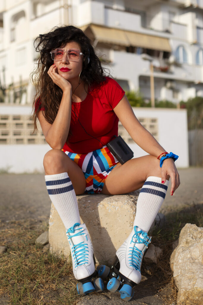 woman-80s-aesthetic-Legs Out Hot Pants